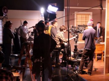 FTVM 400 production crew on office set 